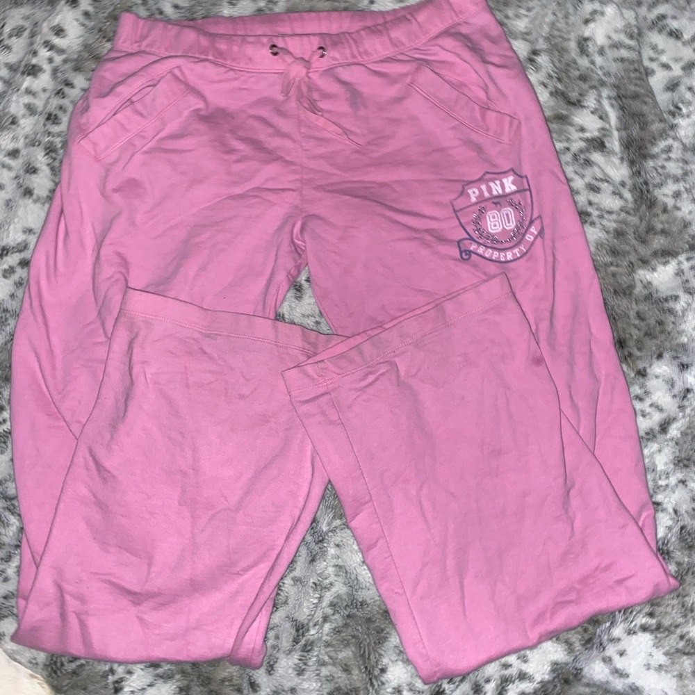 medium victoria’s secret PINK pink flared sweatpants